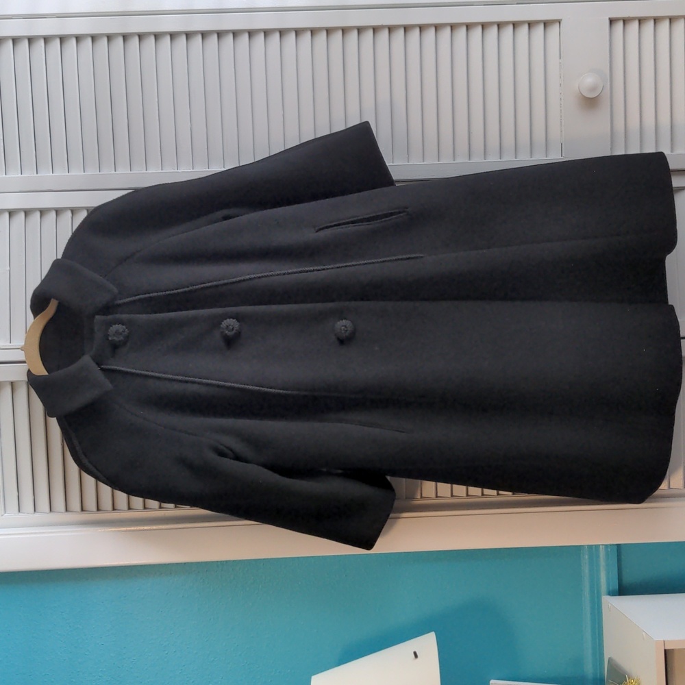 Monarch NY Vintage Black Wool Coat